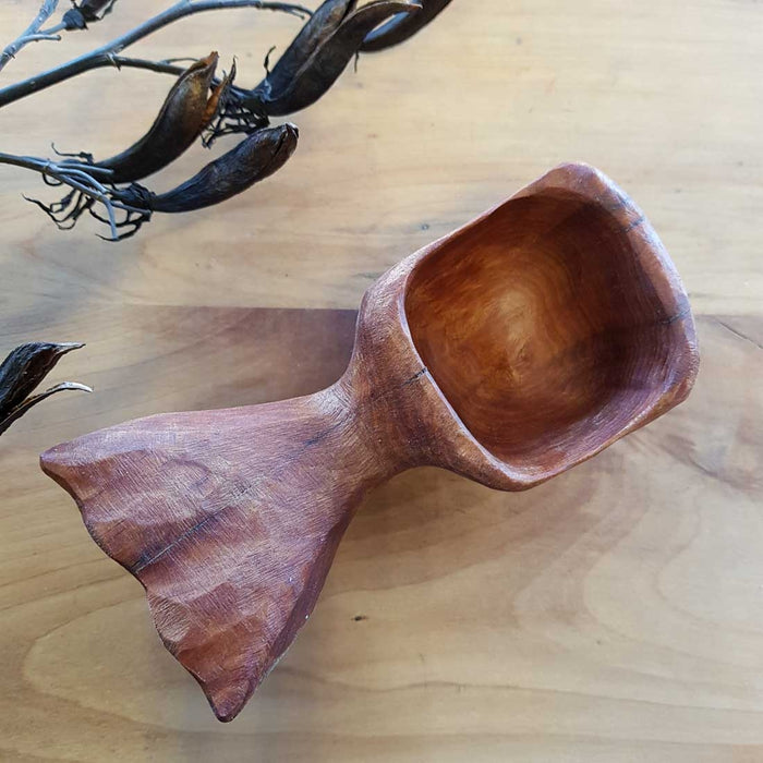 Totara Whale Tail Dish Hand Crafted in New Zealand from 500 year old Totara from the Feilding Area (approx.14x7x5cm)