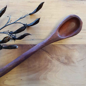 Totara Spoon Hand Crafted in New Zealand from 500 year old Totara from the Feilding Area (approx.29x5x2cm)