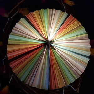 Rainbow Fan Paper Light Shade