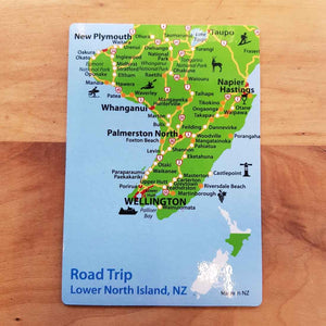 New Zealand Lower North Island Road Trip Magnet (approx. 13x9cm)