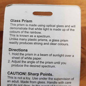 Glass Prism (approx. 5x3x2.5cm)