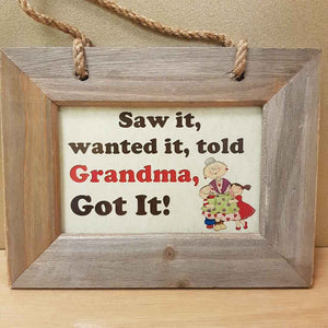 Saw it Wanted It Little Humour Frame (approx. 22x17cm)