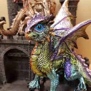Young Defiant Dragon (metallic finish 3 assorted approx 12x13cm)
