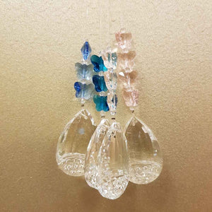 Hanging Tear Drop Butterfly Prism (4 assorted approx. 25cm)