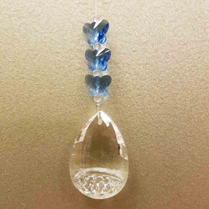 Hanging Tear Drop Butterfly Prism (4 assorted approx. 25cm)