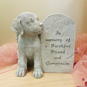 In Memory of a Faithful Friend & Companion Dog (approx 20.5x22cm)