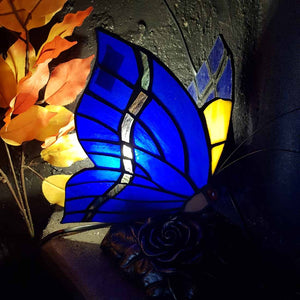 Blue Butterfly Table Lamp (approx. 20x15cm)