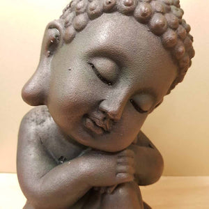 Dark Bronze Resting Buddha (approx 19x27cm)