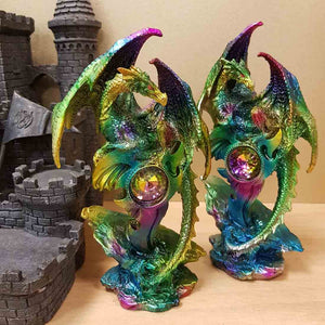 Colourful Dragon with Gem-like Amulet (approx 19cm)