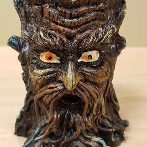 Green Man (aka Oak King) Backflow Incense Burner (approx. 8x6.5cm)