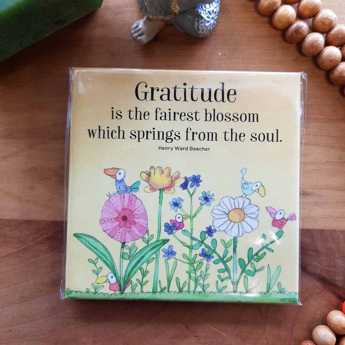 Gratitude is the Fairest Blossom Magnet (approx. 8x8cm)