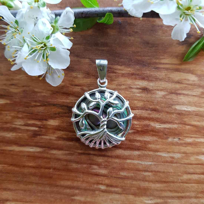 Tree of Life with NZ Paua Pendant (sterling silver)