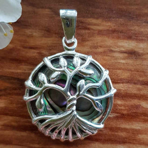 Tree of Life with NZ Paua Pendant (sterling silver)