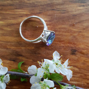 Mystic Topaz Ring (sterling silver size 9)