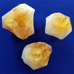 Citrine Point with Cut Base (heat-treated) approx. 6x6x3cm
