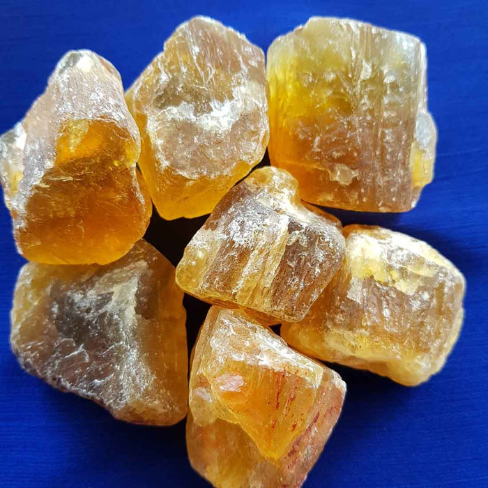 Golden Yellow Fluorite Rough Rock (assort. approx. 4x3.5x2cm)