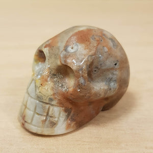 Crazy Lace Agate Skull. (assorted approx. 2.5x2.5x4cm)