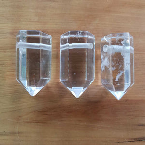 Clear Quartz Double Terminated Pendant (approx. 3.5x2cm)