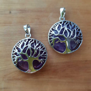 Amethyst Tree of Life Pendant 