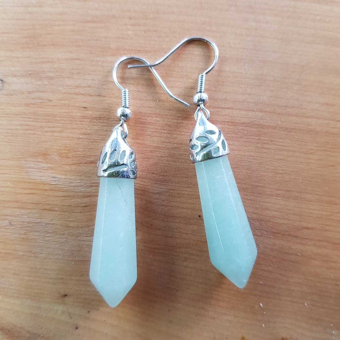 New Jade Drop Earrings (assorted silver plated)