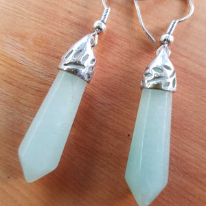 New Jade Drop Earrings (assorted silver plated)