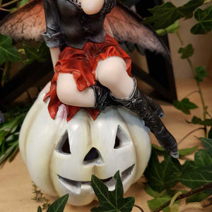 Pumpkin Fairy Witch (lights up aprox. 24.5x16x13cm)