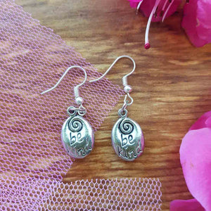 Be Kind Silver Metal Earrings