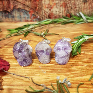 Amethyst Skull Pendants