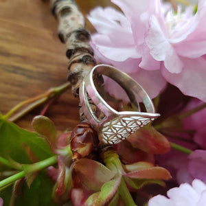 Flower of Life Ring (serling silver)