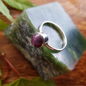 Star Ruby Ring set in Sterling Silver