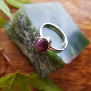 Star Ruby Ring set in Sterling Silver