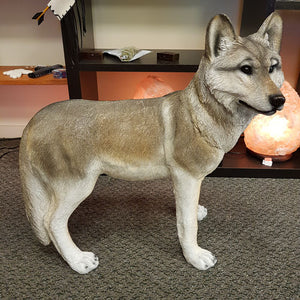 Standing Wolf Statue (approx. 59x56x32cm)