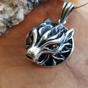 Wolf Pendant (stainless steel)