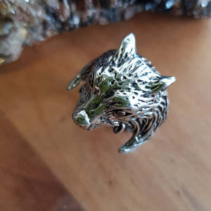 Wolf Ring (Silver Metal)