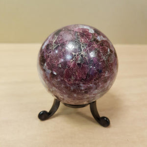 Pink Tourmaline in Quartz Sphere