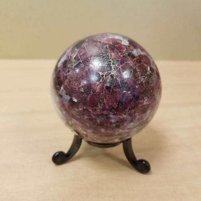 Pink Tourmaline in Quartz Sphere (approx. 6x6cm)