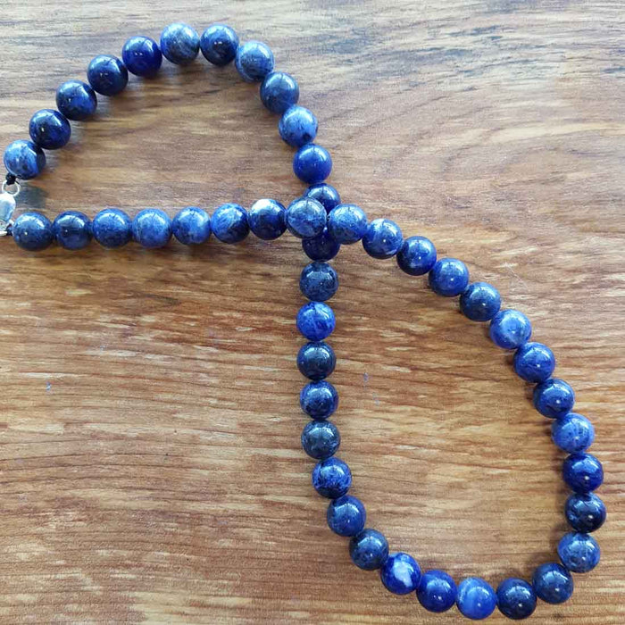 Sodalite Ball Necklace (beads 10mm)