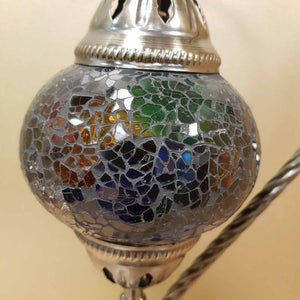 Colourful Turkish Swan Neck Style Mosaic Lamp (approx. 37cm)