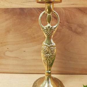 Goddess Incense Cone & Resin Burner (brass approx. 23x6cm)