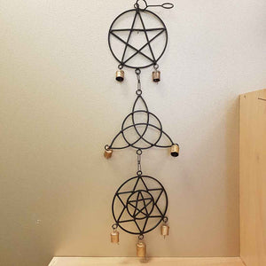 Pentacle Triquetra & Six Point Star Hanging (approx. 70x14cm)