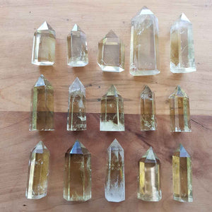 Natural Citrine Point from Zambia (assorted approx. 3.5-6cm some have heat zone phantoms)