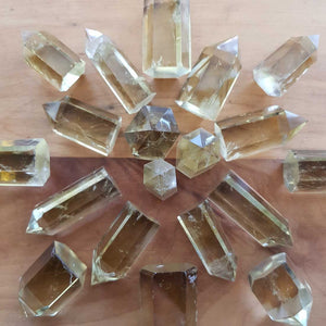 Natural Citrine Point from Zambia (assorted approx. 3.5-6cm some have heat zone phantoms)