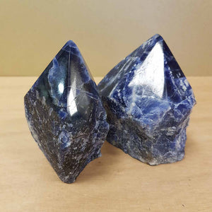 Sodalite Point with Cut Base