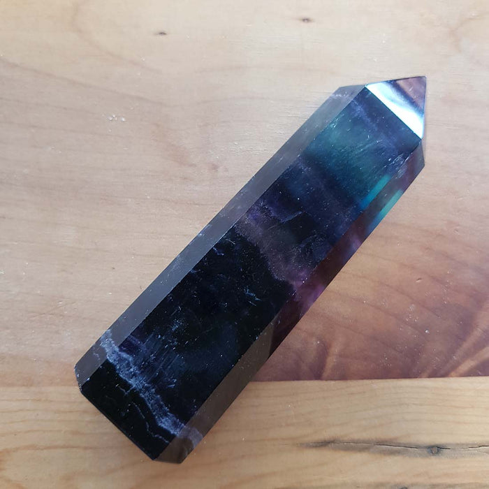 Rainbow Fluorite Polished Point (approx. 10x3cm)