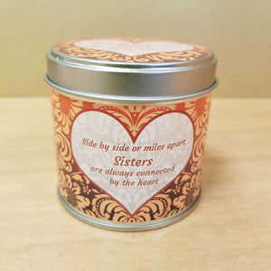 Sisters Soy Candle in a Tin (approx. 7.5x7cm & 35 hours burn time)