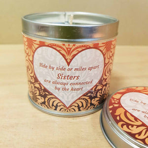 Sisters Soy Candle in a Tin (approx. 7.5x7cm & 35 hours burn time)