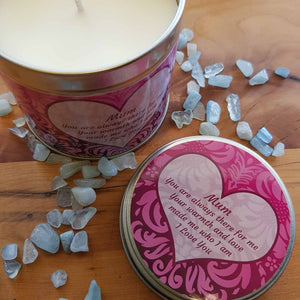 Mum Soy Candle in a Tin (approx. 7.5x7cm & 35 hours burn time)