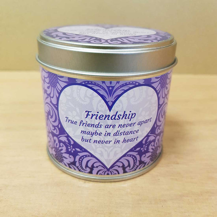 Friendship Soy Candle in a Tin (approx. 7.5x7cm & 35 hours burn time)