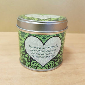 Family Soy Candle in a Tin (approx. 7.5x7cm & 35 hours burn time)