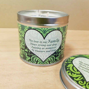 Family Soy Candle in a Tin (approx. 7.5x7cm & 35 hours burn time)